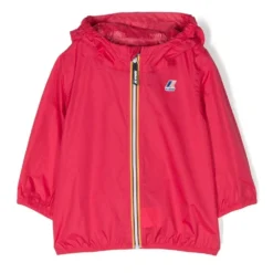 Børn K Way Kids Le Vrai Jakke Med Hætte Og Lynlås