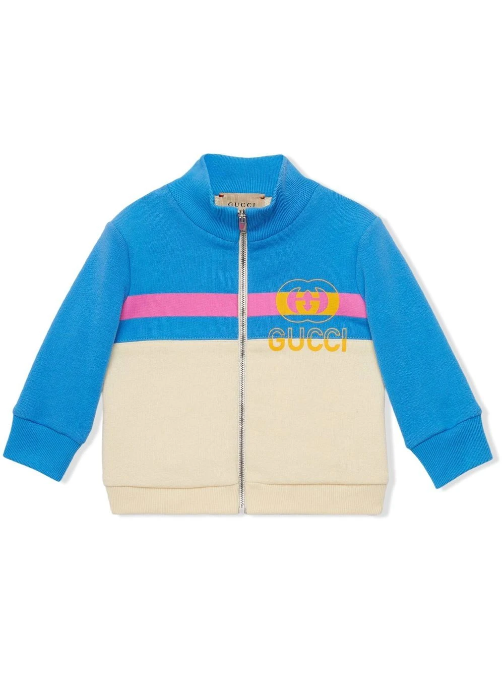Børn Gucci Kids Tofarvet Sweatshirt Med Lynlås 1 Børn Gucci Kids Tofarvet Sweatshirt Med Lynlås