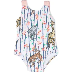 Børn Kenzo Kids Badedragt Med Jungle-tryk