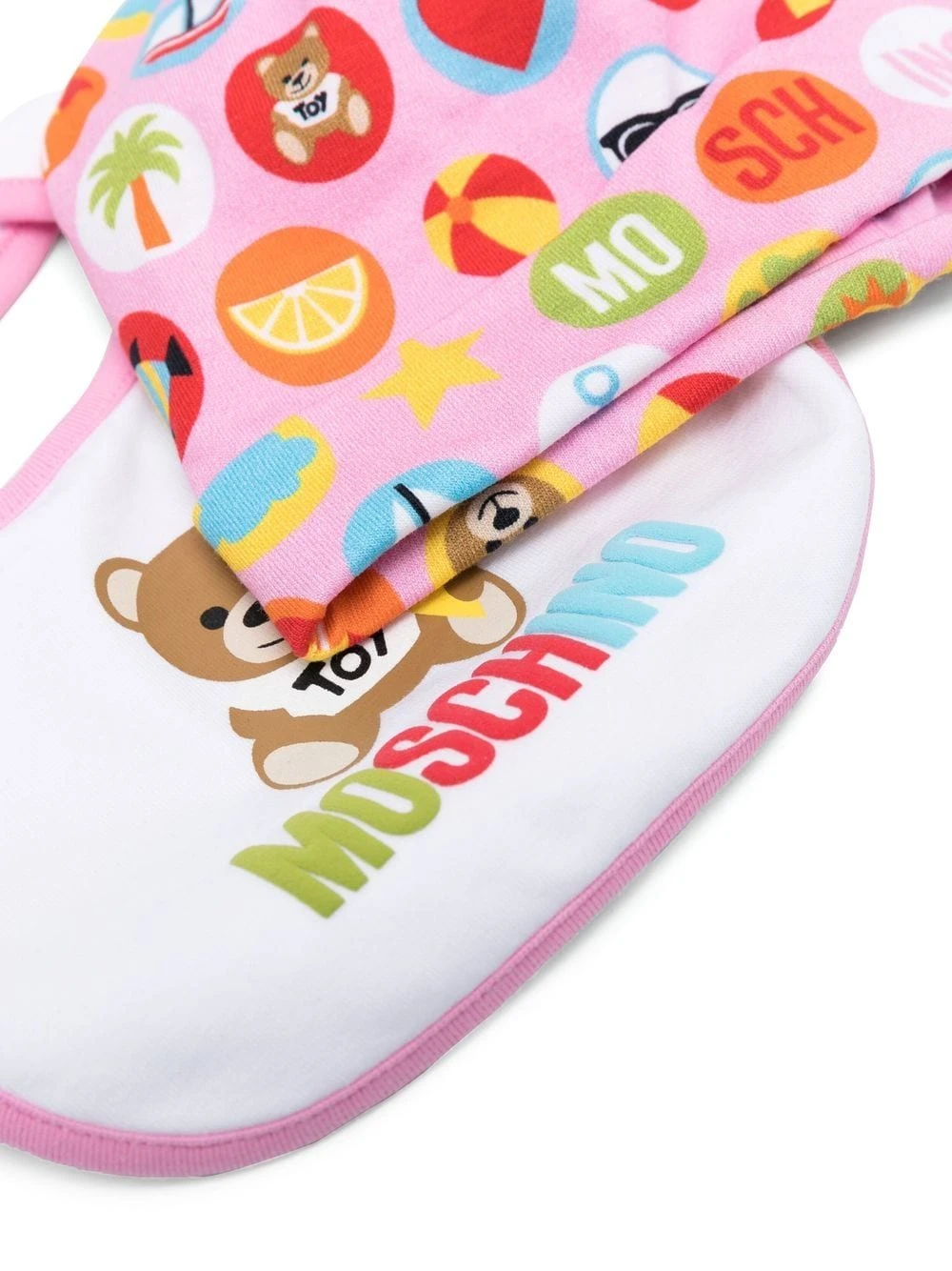 Børn Moschino Kids Hagesmæk Og Hue-sæt Med Logotryk 2 Børn Moschino Kids Hagesmæk Og Hue-sæt Med Logotryk - Image 2
