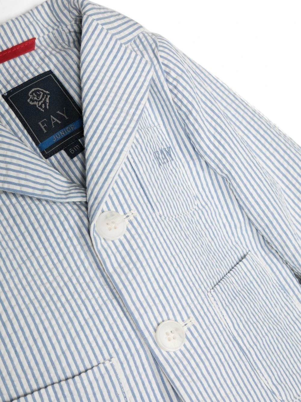 Børn Fay Kids Enkeltradet Stribet Blazer 3 Børn Fay Kids Enkeltradet Stribet Blazer - Image 3