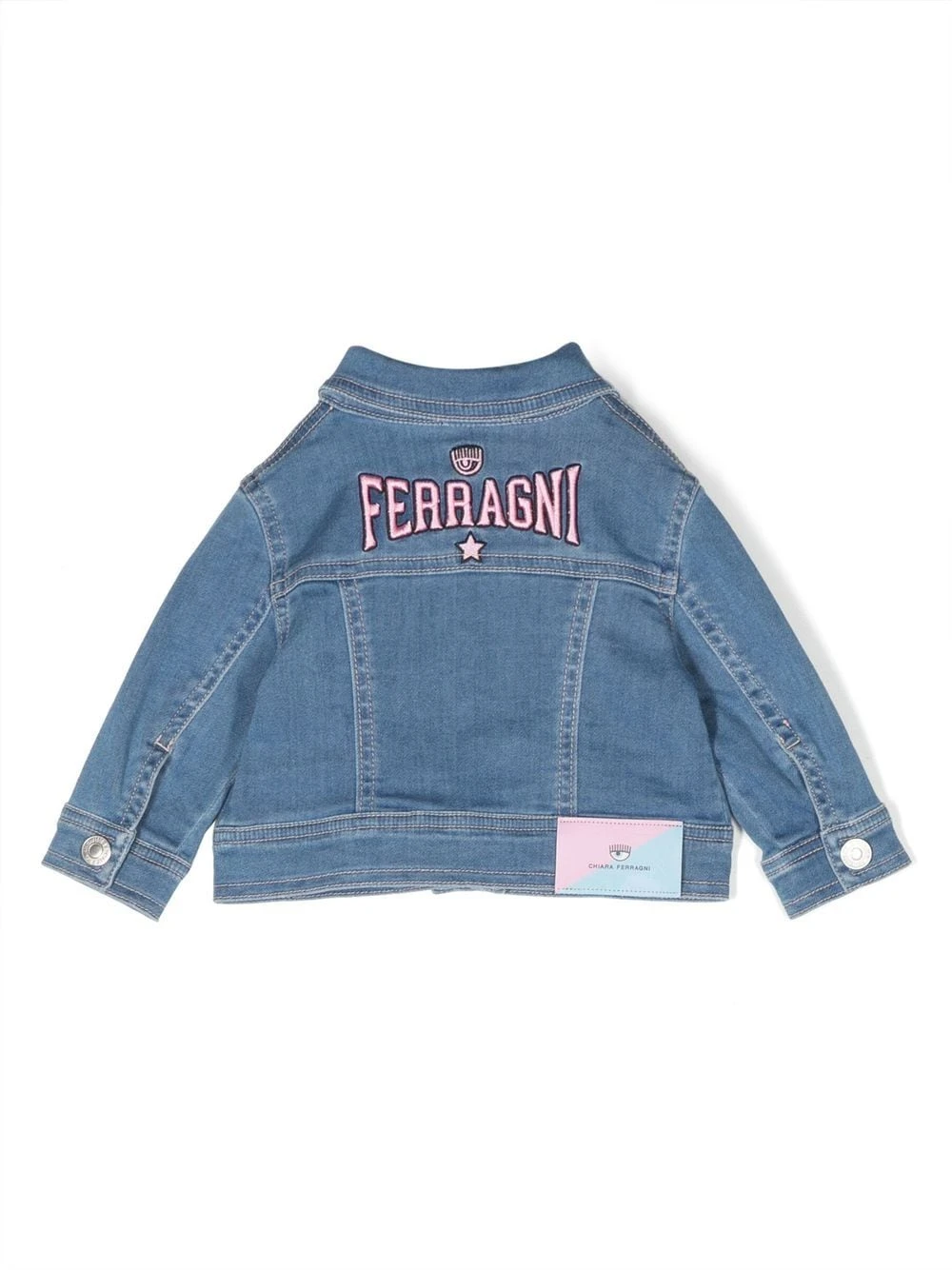Børn Chiara Ferragni Kids Denimjakke Med Broderet Logo 2 Børn Chiara Ferragni Kids Denimjakke Med Broderet Logo - Image 2