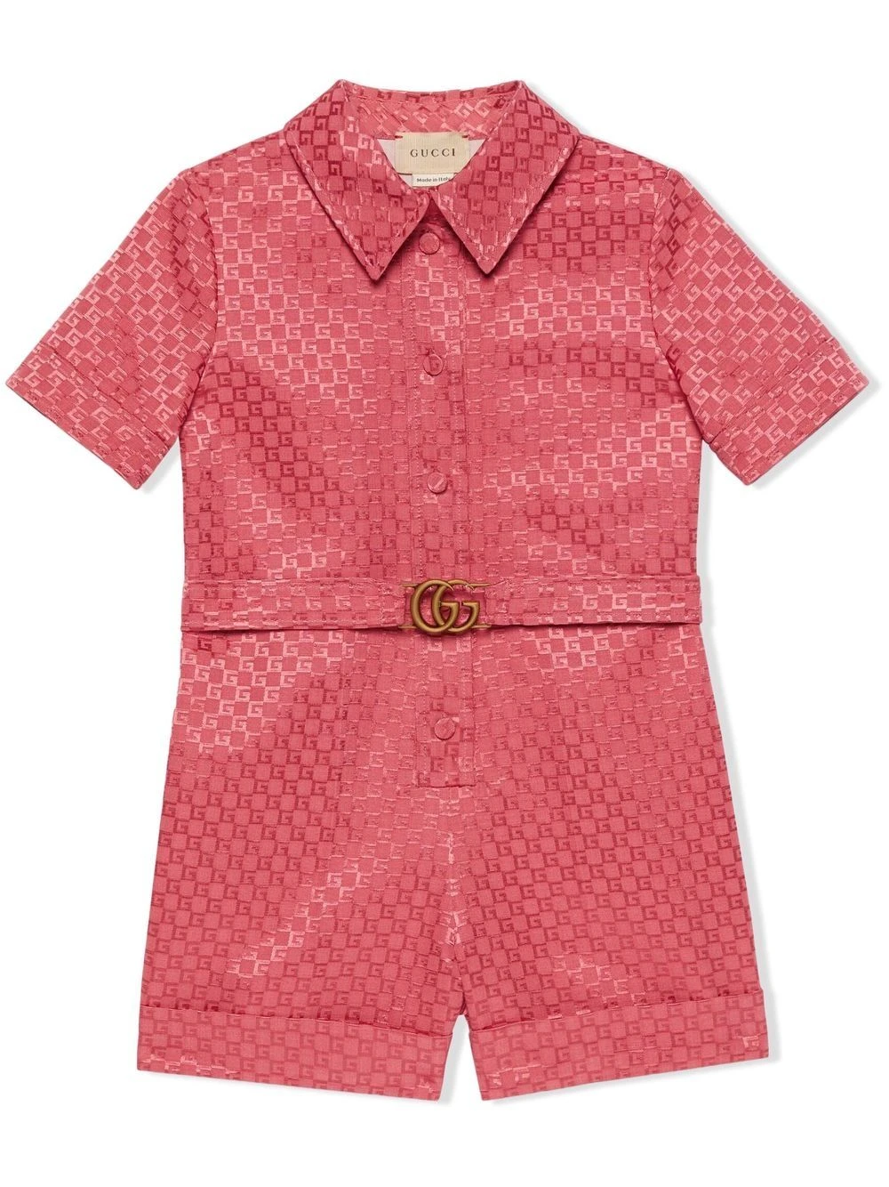 Børn Gucci Kids Lyserød Ternet Playsuit Med Matroskrave 1 Børn Gucci Kids Lyserød Ternet Playsuit Med Matroskrave