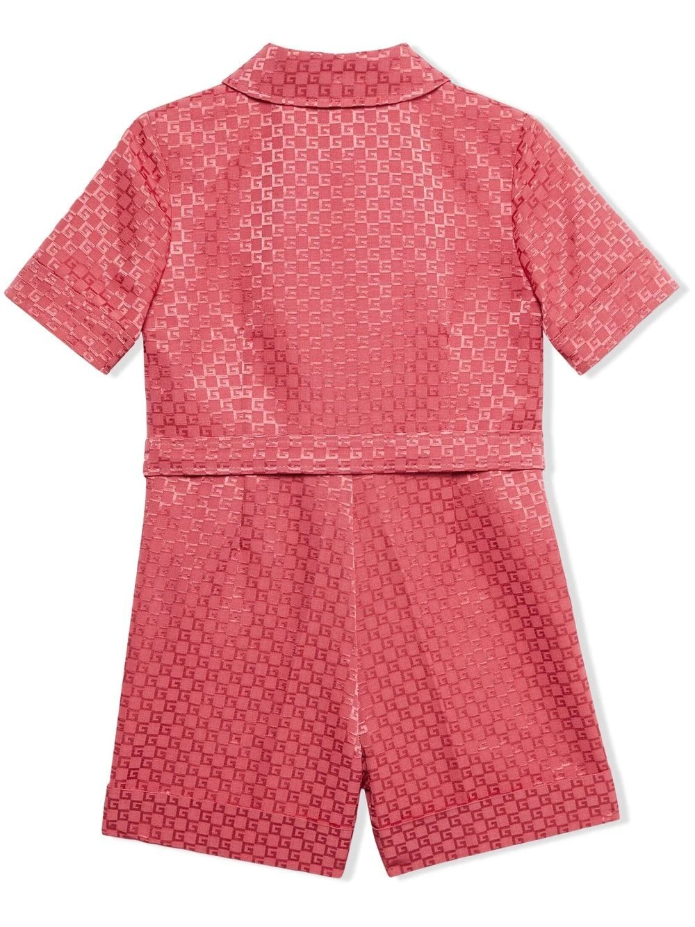 Børn Gucci Kids Lyserød Ternet Playsuit Med Matroskrave 2 Børn Gucci Kids Lyserød Ternet Playsuit Med Matroskrave - Image 2