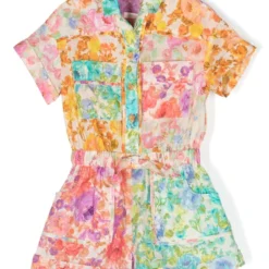 Børn ZIMMERMANN Kids Blomstret Jumpsuit I Bomuld