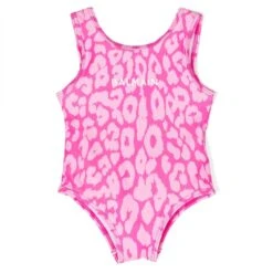 Børn Balmain Kids Badedragt Med Leopardtryk Og Logo