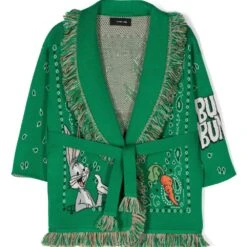 Børn Alanui Kids Cardigan Med Bugs Bunny-tryk Og Bundet Talje