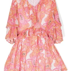 Børn Pinko Kids Playsuit Med Geometrisk Tryk