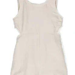 Børn Chloé Kids Cut-out Playsuit Med Blondekant