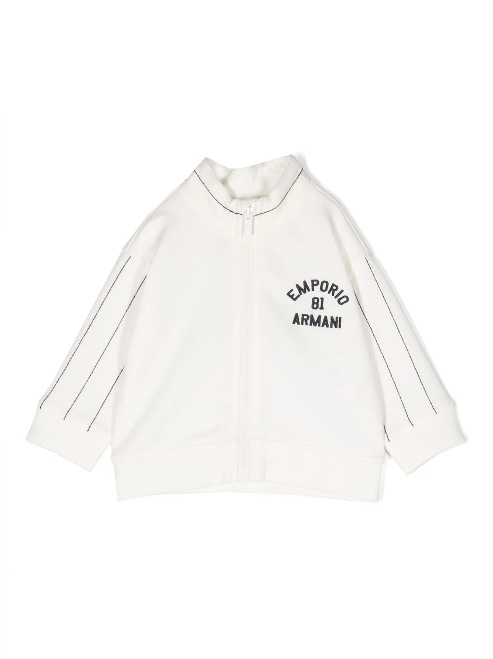 Børn Emporio Armani Kids Jakke Med Stribedetalje Og Lynlås 1 Børn Emporio Armani Kids Jakke Med Stribedetalje Og Lynlås