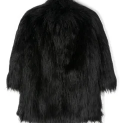 Børn Marni Kids Enkeltradet Frakke I Imiteret Pels