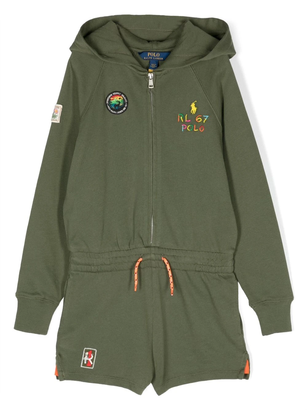 Børn Ralph Lauren Kids Langærmet Playsuit Med Hætte 1 Børn Ralph Lauren Kids Langærmet Playsuit Med Hætte