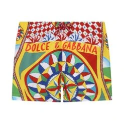 Børn Dolce & Gabbana Kids Badeshorts Med Grafisk Tryk