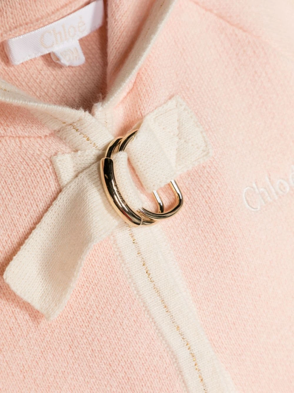 Børn Chloé Kids Tofarvet Frakke I Strik 3 Børn Chloé Kids Tofarvet Frakke I Strik - Image 3