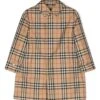 Børn Burberry Kids Ternet Bilfrakke I Gabardine