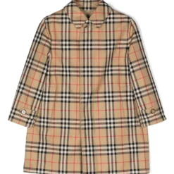 Børn Burberry Kids Ternet Bilfrakke I Gabardine