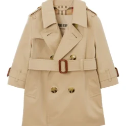 Børn Burberry Kids Trenchcoat I Gabardine Med Bælte