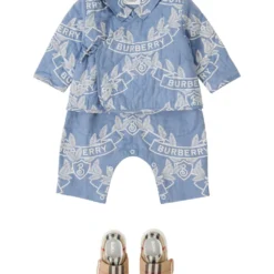 Børn Burberry Kids Quiltet Jakke Med Logotryk -Stella shop 20234348 50153232 1000