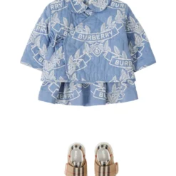 Børn Burberry Kids Quiltet Jakke Med Logotryk -Stella shop 20234348 50153235 1000