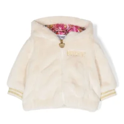 Børn Moschino Kids Børstet Jakke Med Lynlås