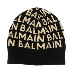 Børn Balmain Kids Strikket Hue Med Monogram-logo