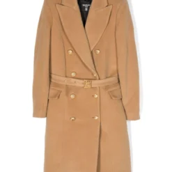 Børn Balmain Kids Dobbeltradet Frakke Med Spidsrevers