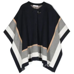 Børn Chloé Kids Asymmetrisk Stribet Poncho
