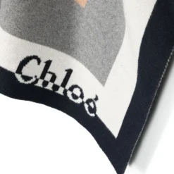 Børn Chloé Kids Asymmetrisk Stribet Poncho -Stella shop 20470108 50508643 1000