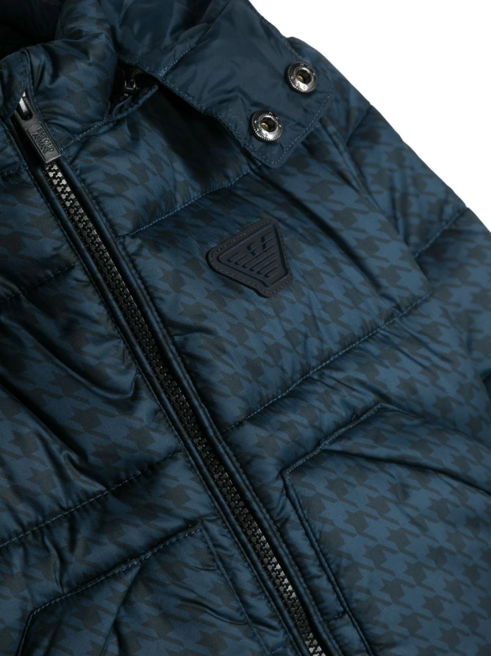 Børn Emporio Armani Kids Dynejakke Med Houndstooth-tryk 3 Børn Emporio Armani Kids Dynejakke Med Houndstooth-tryk - Image 3
