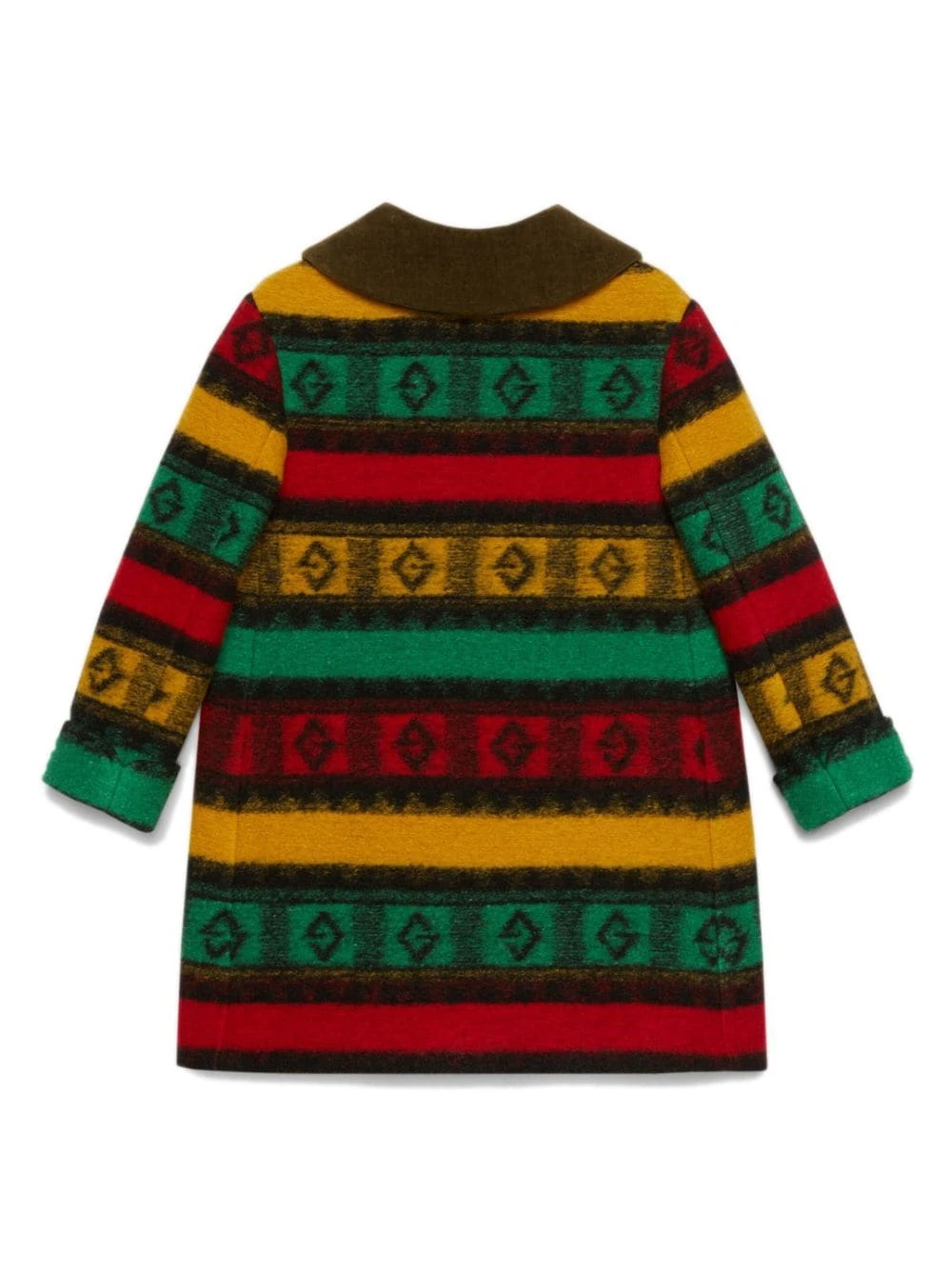 Børn Gucci Kids Baby G Rhombus Frakke Med Striber 2 Børn Gucci Kids Baby G Rhombus Frakke Med Striber - Image 2