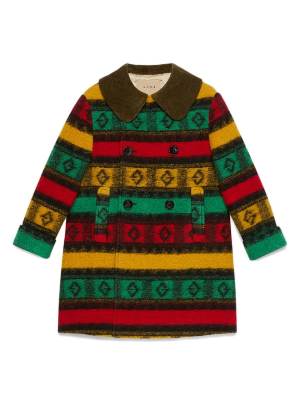 Børn Gucci Kids Baby G Rhombus Frakke Med Striber 1 Børn Gucci Kids Baby G Rhombus Frakke Med Striber