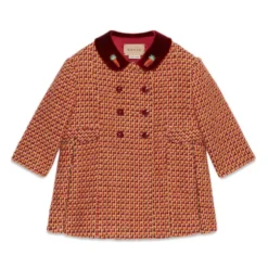 Børn Gucci Kids Tweed-frakke Med Broderet Logo