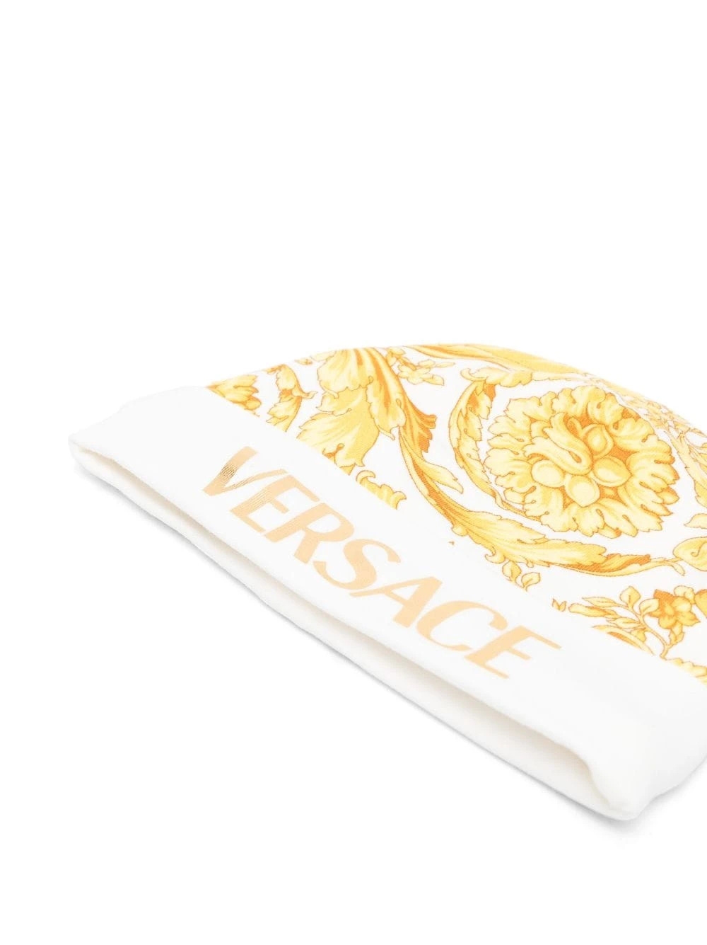 Børn Versace Kids Strikket Hue I Jersey Med Barocco-tryk 2 Børn Versace Kids Strikket Hue I Jersey Med Barocco-tryk - Image 2