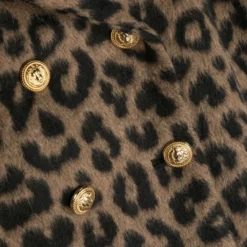 Børn Balmain Kids Leopardmønstret Dobbeltradet Frakke -Stella shop 20671199 50641122 1000