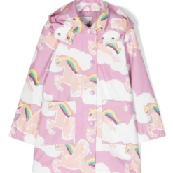 Børn Stella McCartney Kids Regnfrakke Med Enhjørning Og Regnbue