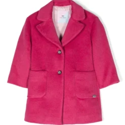 Børn Chiara Ferragni Kids Enkeltradet Frakke Med Logoplade