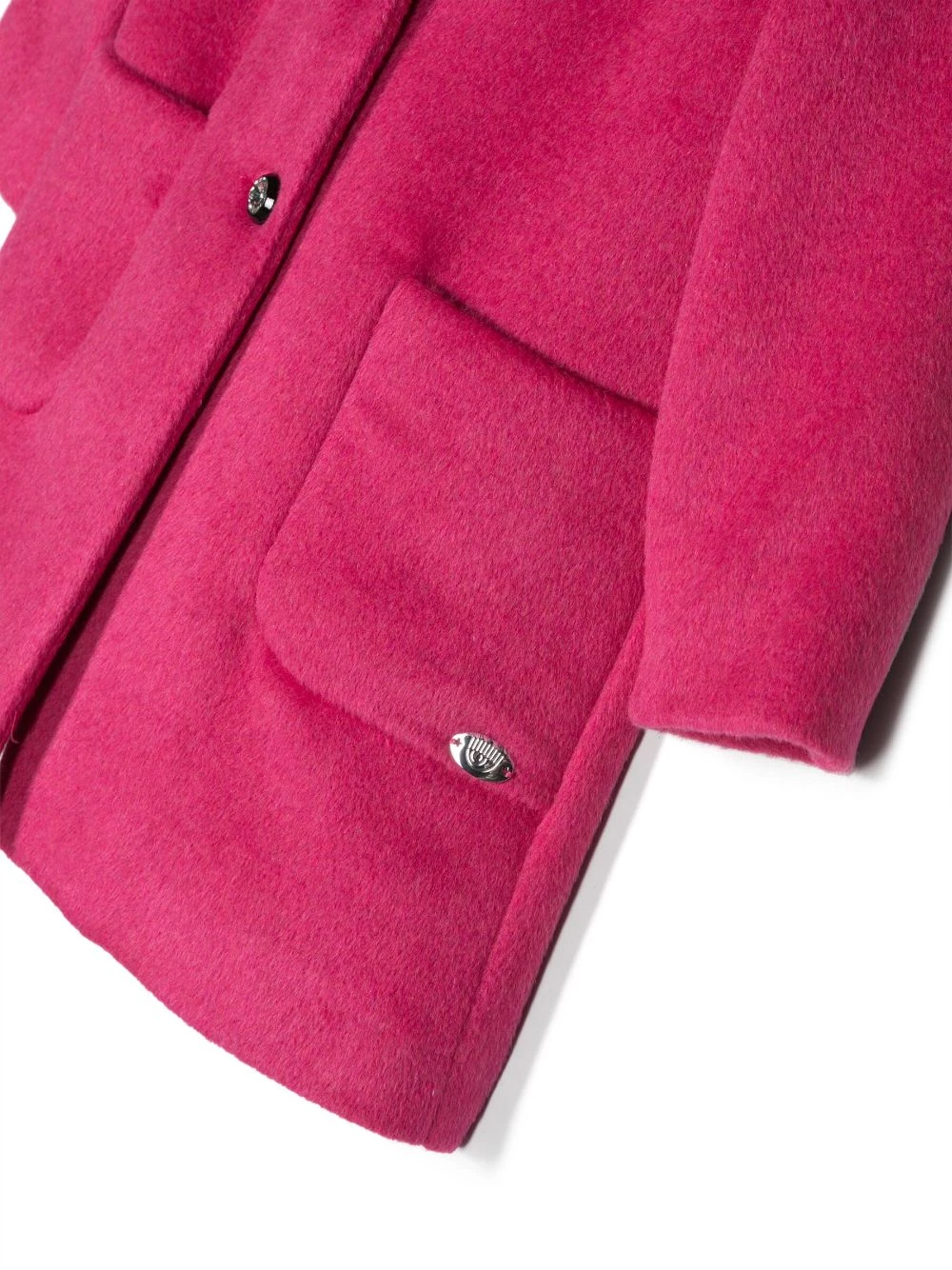 Børn Chiara Ferragni Kids Enkeltradet Frakke Med Logoplade 3 Børn Chiara Ferragni Kids Enkeltradet Frakke Med Logoplade - Image 3