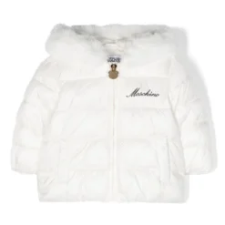Børn Moschino Kids Polstret Jakke Med Broderet Logo